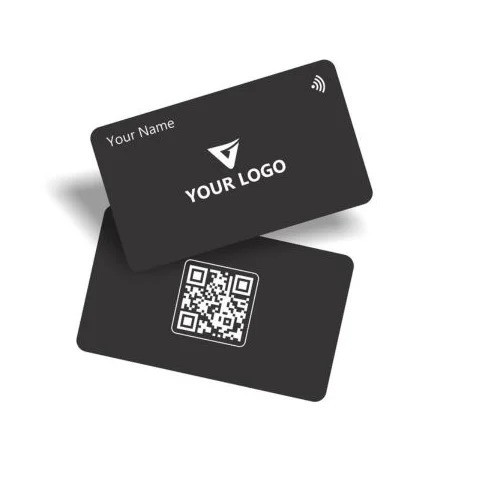 Custom Printable Social Media Rfid Business Pvc Matte Black NFC Card