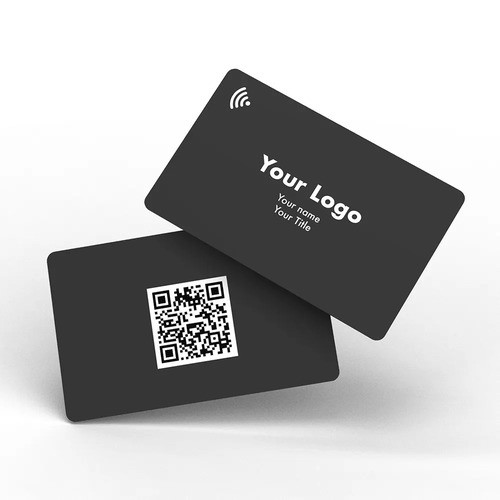 Custom Printable Social Media Rfid Business Pvc Matte Black NFC Card