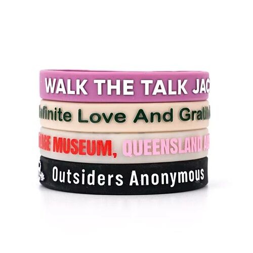 New Debossed Silicone Wristbands Customized Silicone bracelets
