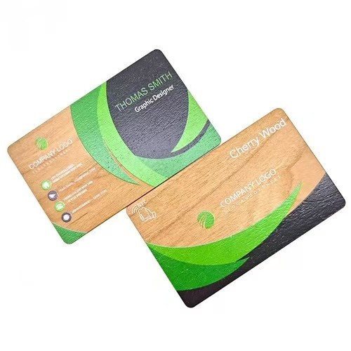 Custom CR80 NFC RFID Wooden Bamboo Business Card Access Control Hotel Key Card