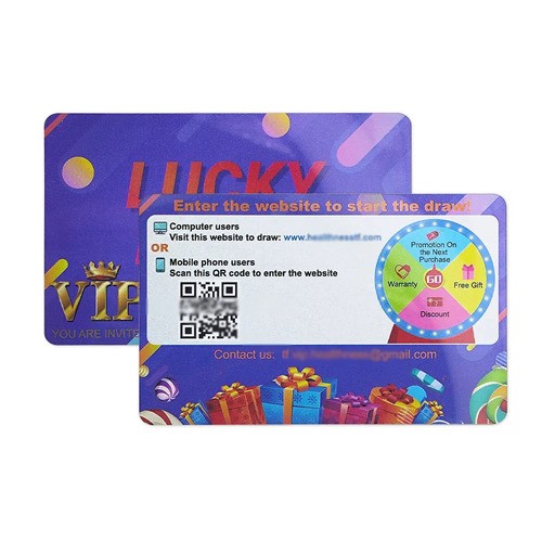 Custom Printing CR80 Plastic PVC Gift Cards Loyalty Card Scratch off Membership Promotion Card