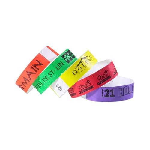 Waterproof Personalized Tickets Disposable Wristband RFID Tyvek Paper Wristband for Activities