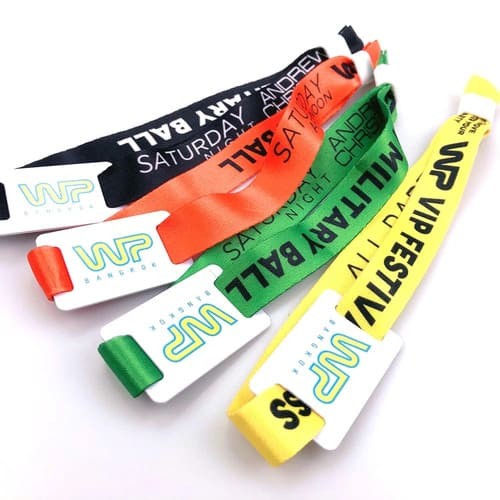13.56MHz Adjustable RFID Polyester Wristband For Sport Musical Festival Cashless Events