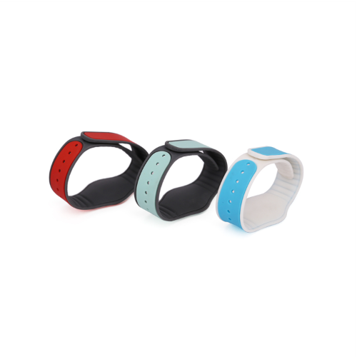 Two-Tone Custom Silicone RFID Wristband for Amusement Park Access Control