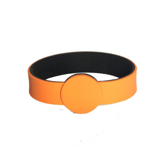 Custom double-layer colorful silicone RFID chip wristband