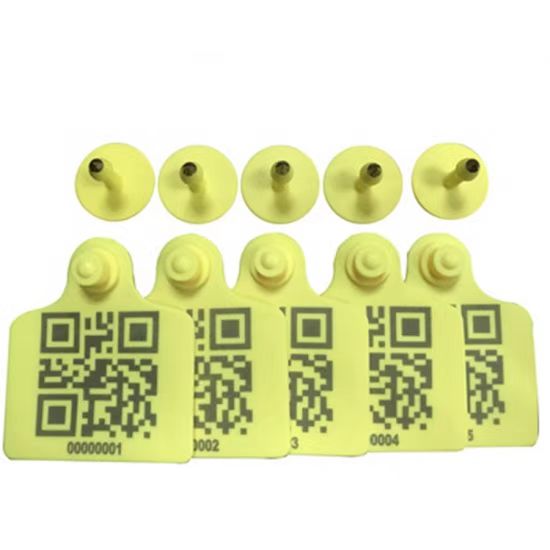 Wholesale Long range UHF RFID QR Code animal smart ear tags for sheep pig