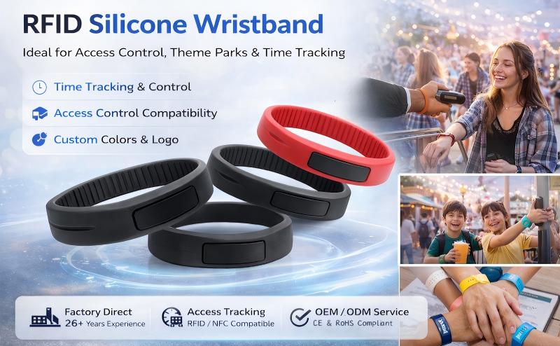 waterproof RFID silicone wristband for pool and water park access waterproof RFID silicone wristband for pool and water park access