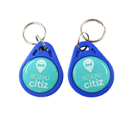 RFID key fob for access control system