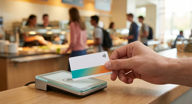 RFID card used for campus access control system with student ID card reader RFID card used for campus access control system with student ID card reader