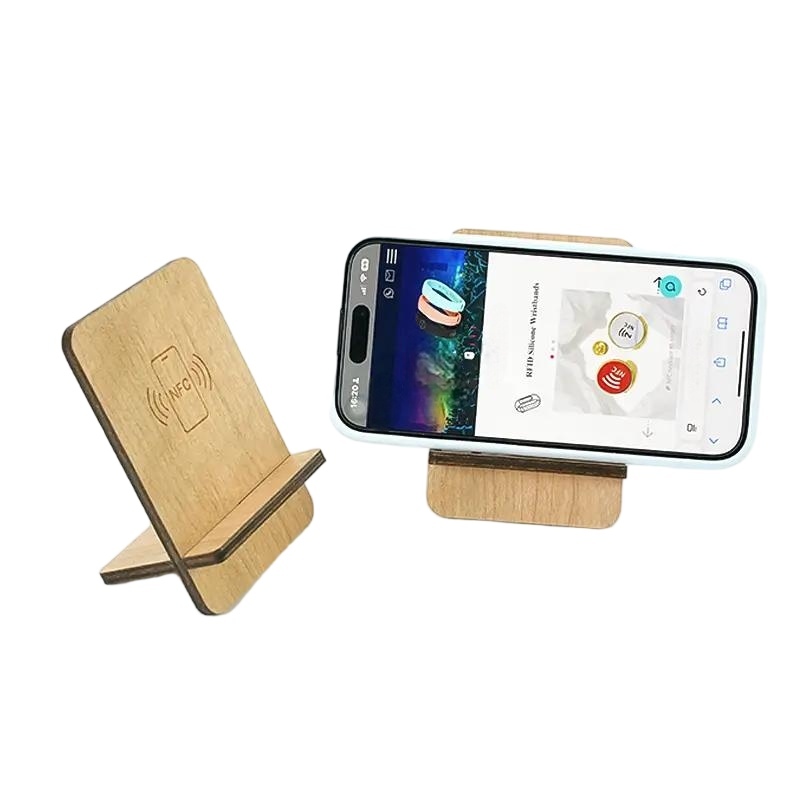 Sustainable beech bamboo and walnut NFC stands for restaurants and hotels
