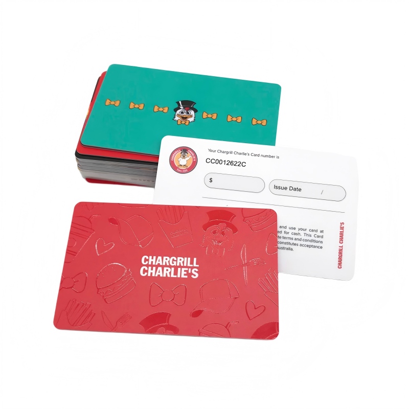 Custom Plastic Gift Cards with Barcode Printing