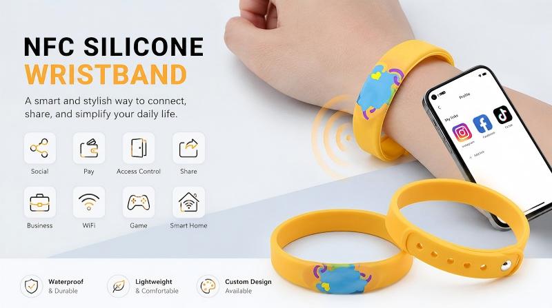 NFC silicone wristband for interactive marketing NFC silicone wristband for interactive marketing