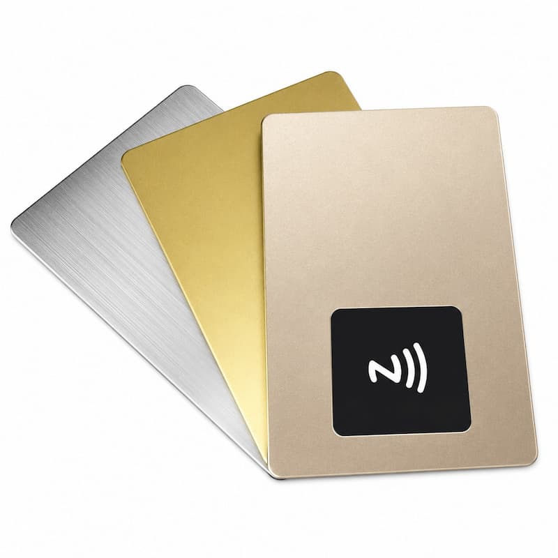 Custom NFC metal business card with NTAG213 chip