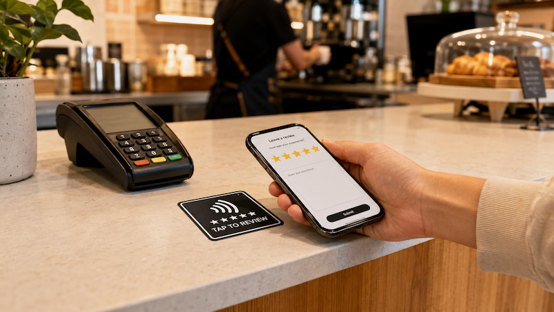 Custom NFC Review Sticker Custom NFC Review Sticker
