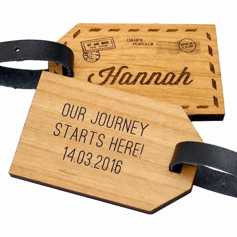 Custom Wooden NFC Luggage Tag for Brand Promotion