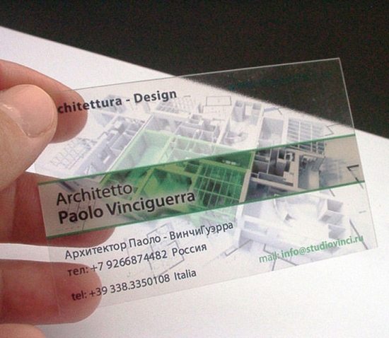 PVC Transparent Business Card