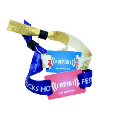 Adjustable RFID Polyester Wristband
