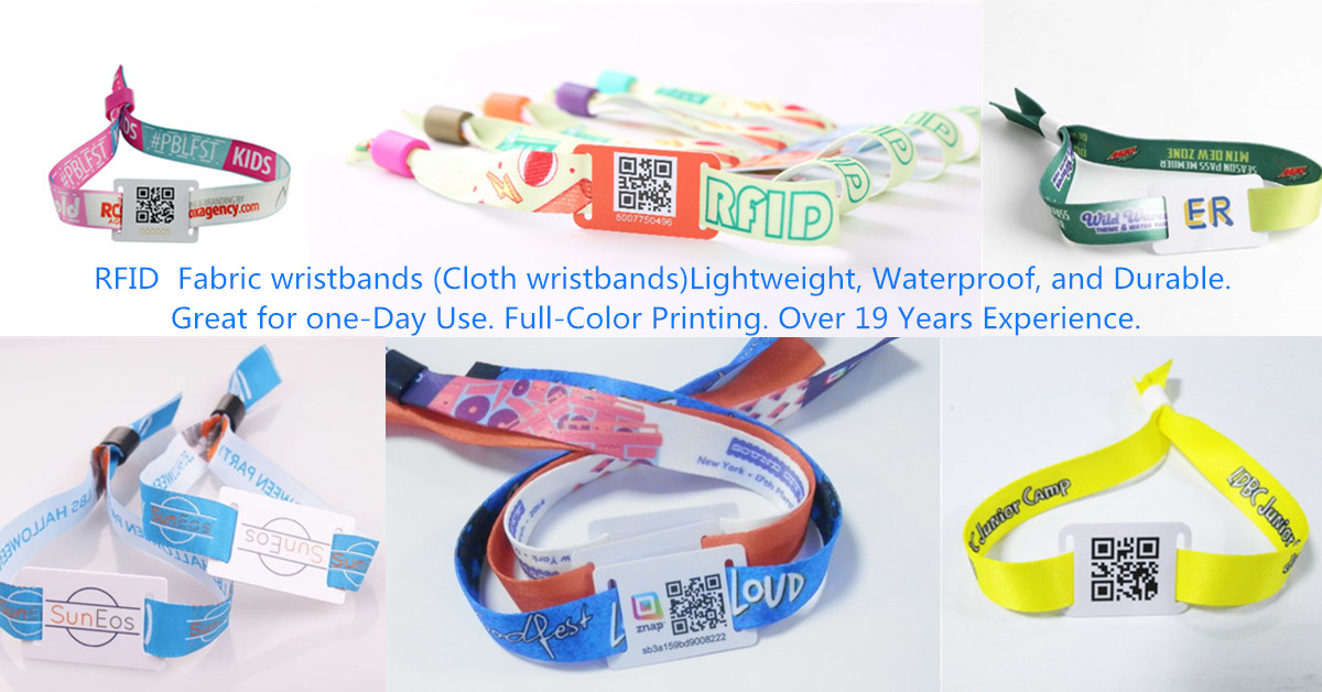  RFID polyester wristband for event ticket management